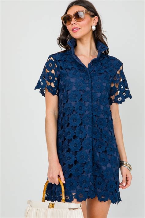 Floral Lace Shirtdress 